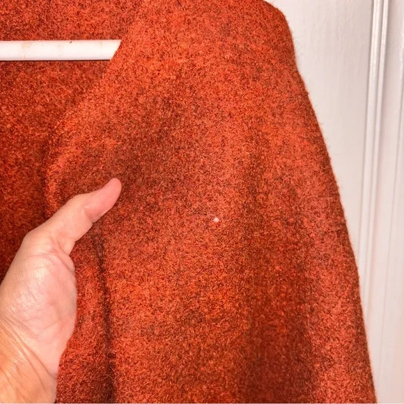 Eileen Fisher women XL rust orange open cardigan sweater alpaca wool blend - Picture 5 of 8
